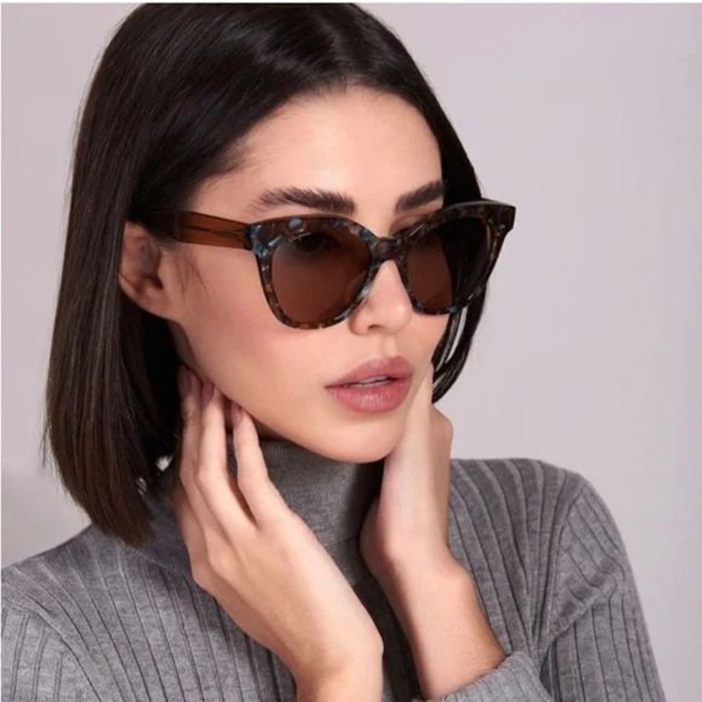 Salvatore Ferragamo Cat Eye Sunglasses Brown Havana NEW